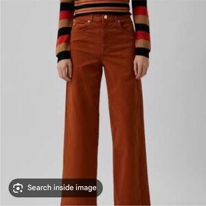 LOFT Rust Wide Leg Jeans